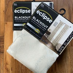 New 84 Inch Eclipse Blackout Trellis Curtains